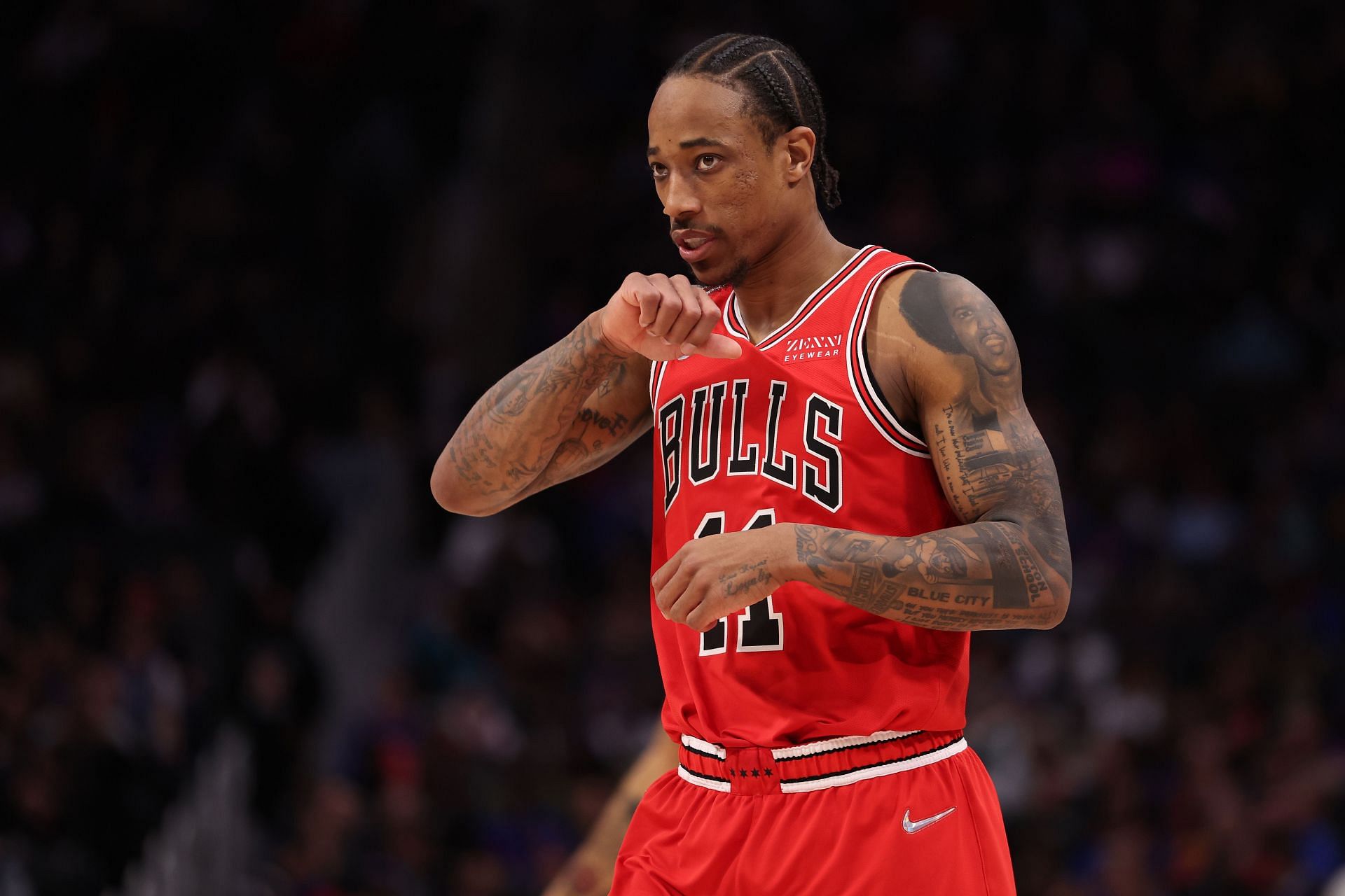 DeMar DeRozan suited up for the Chicago Bulls