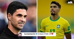 "Ace" - Lucas Paqueta reacts as Arsenal star puts in brilliant performance against Sevilla