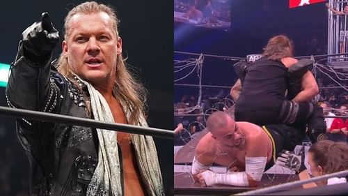 Chris Jericho (left), AEW Dynamite main event (right)