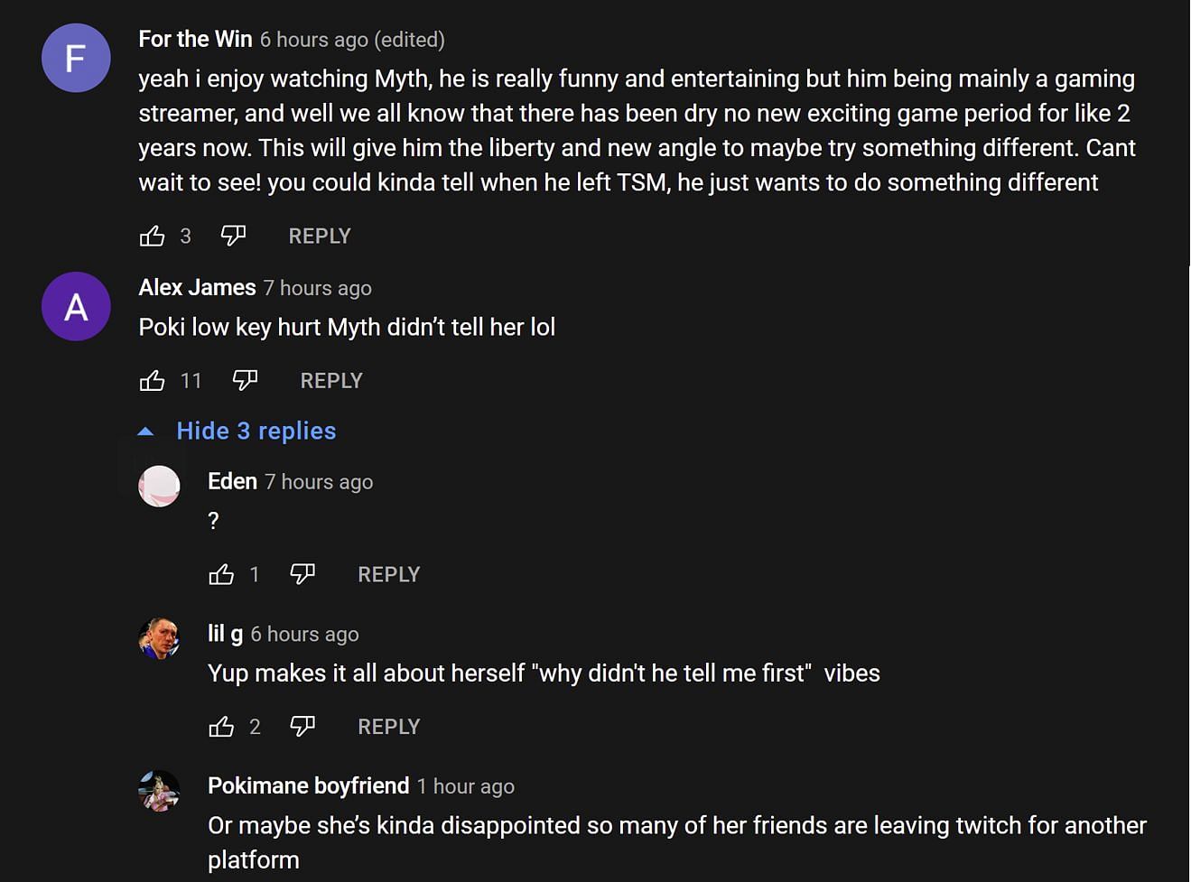 Fans reacting to the streamer&#039;s clip (Image via Clipsterz/YouTube)