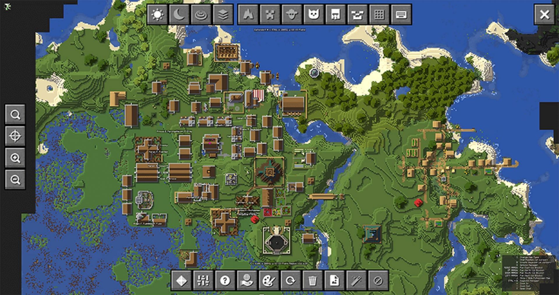 Minecraft journey map. Dynmap 1.19.