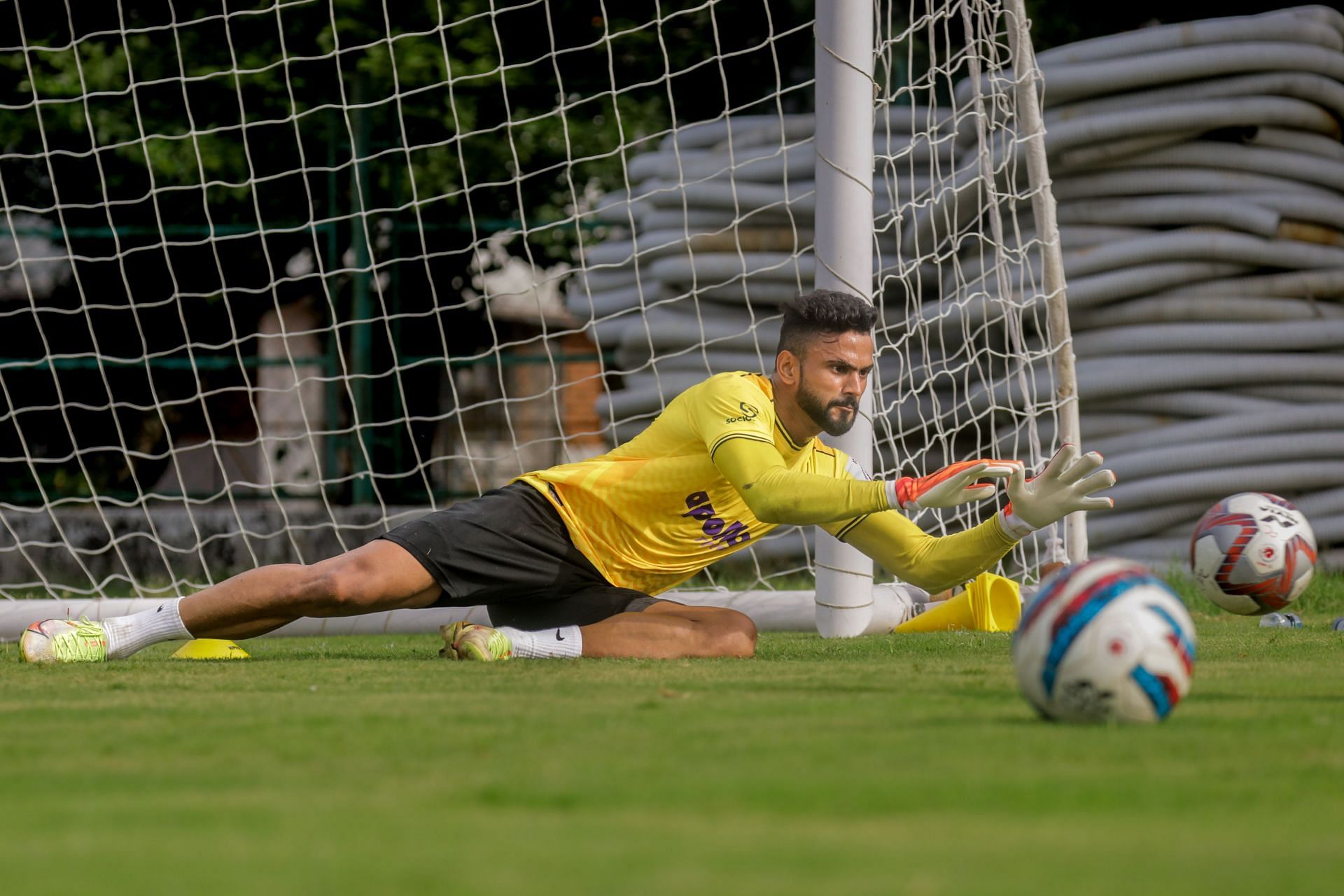 Devansh Dabas in action during a Chennaiyin FC training session. [Credits: CFC]