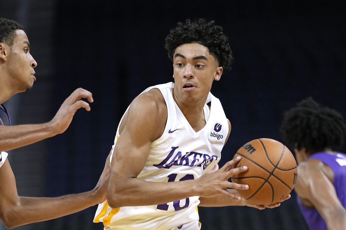Max Christie is on a two-year minimum contract with the LA Lakers. [Photo: Silver Screen and Roll]