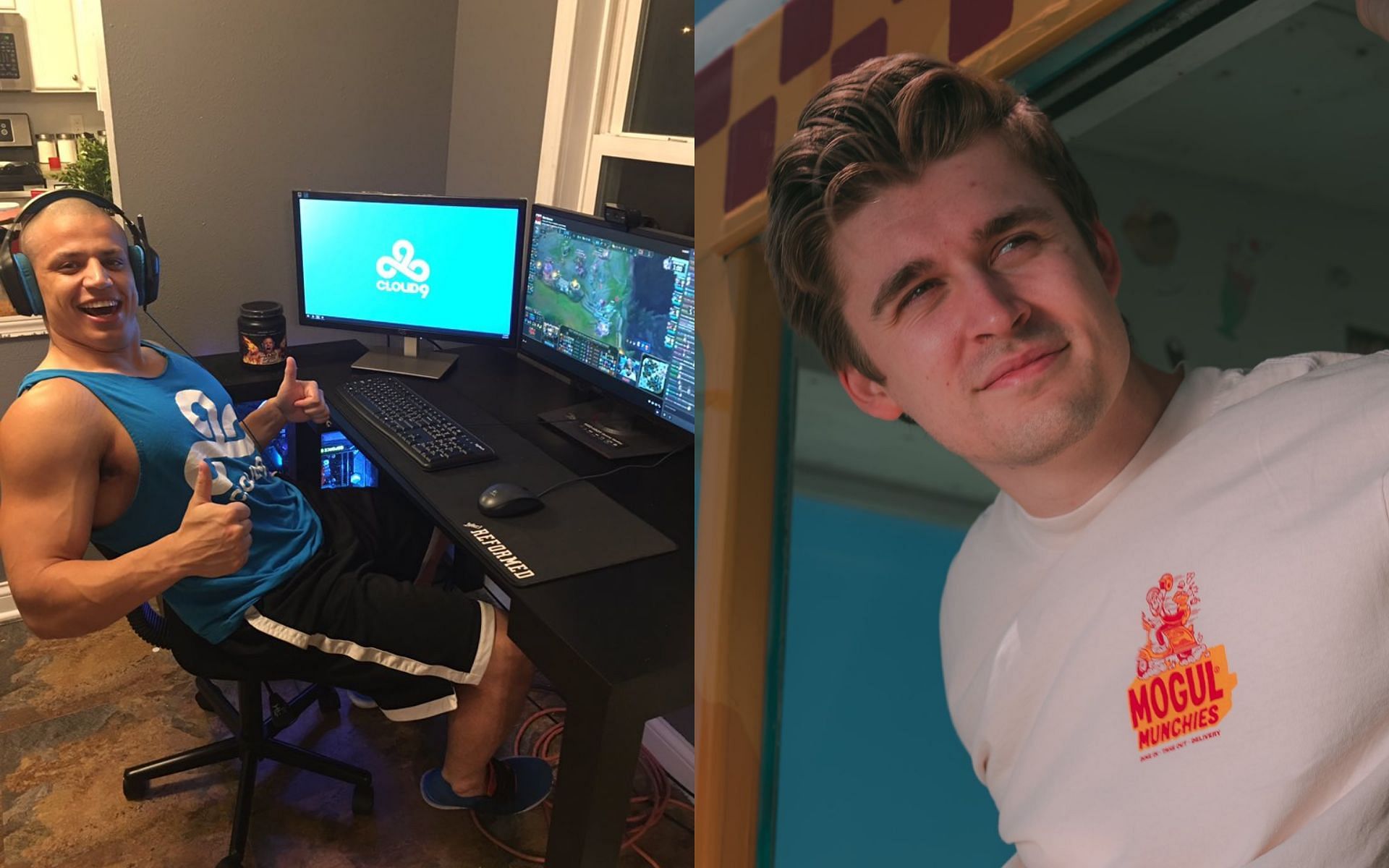 Tyler has a few strong words about Ludwig&#039;s gaming skills (Images via Tyler1 and Ludwig/Twitter)