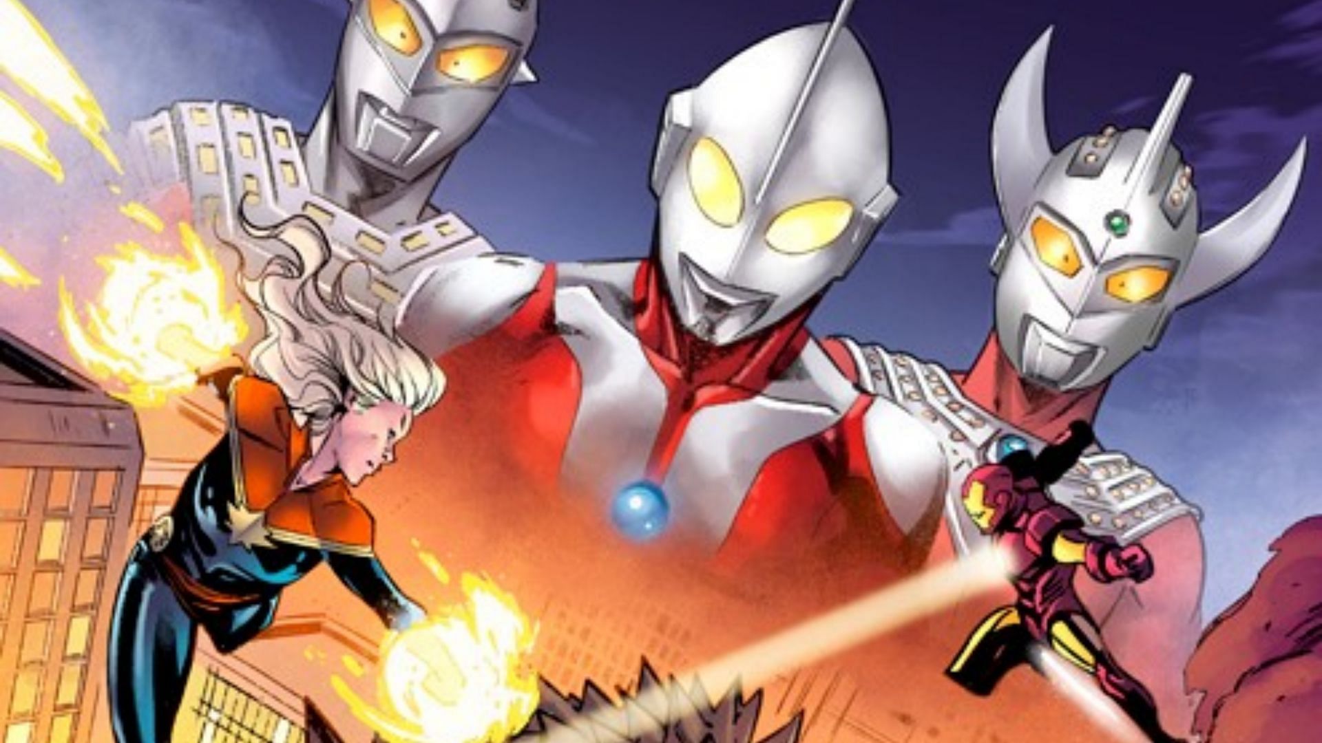 The new Ultraman x Avengers Crossover (Image via Marvel Comics)