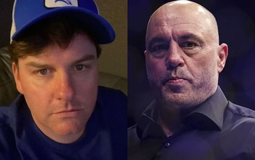 Tim Dillion (left), Joe Rogan (right) [Images courtesy of @timjdillon on Instagram]