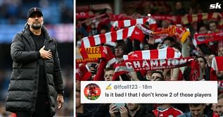“Most random team I’ve ever seen” “Selected on first come, first serve basis” - Liverpool fans react hilariously as Klopp names much-changed stating XI against Manchester United
