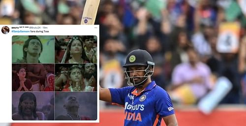 Sanju Samson is playing the second ODI of his career for India. (Credit: Twitter)