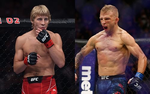 Paddy Pimblett (left) and T.J. Dillashaw (right)