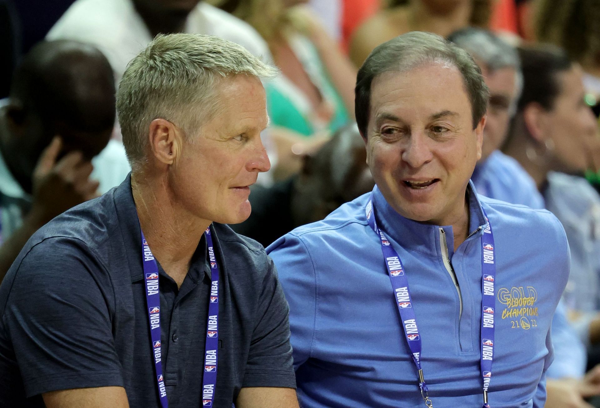 Steve Kerr and Joe Lacob of the Golden State Warriors