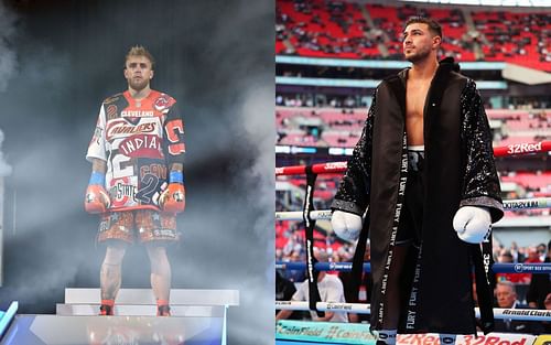 Jake Paul (L) and Tommy Fury (R)