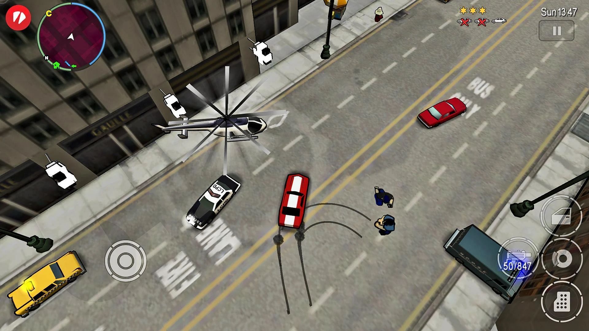 A screenshot of Chinatown Wars&#039; gameplay (Image via Rockstar Games)