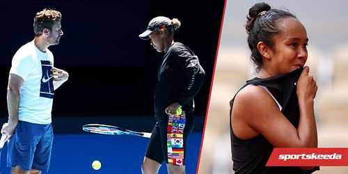 From L-R: Wim Fissette, Naomi Osaka and Leylah Fernandez.