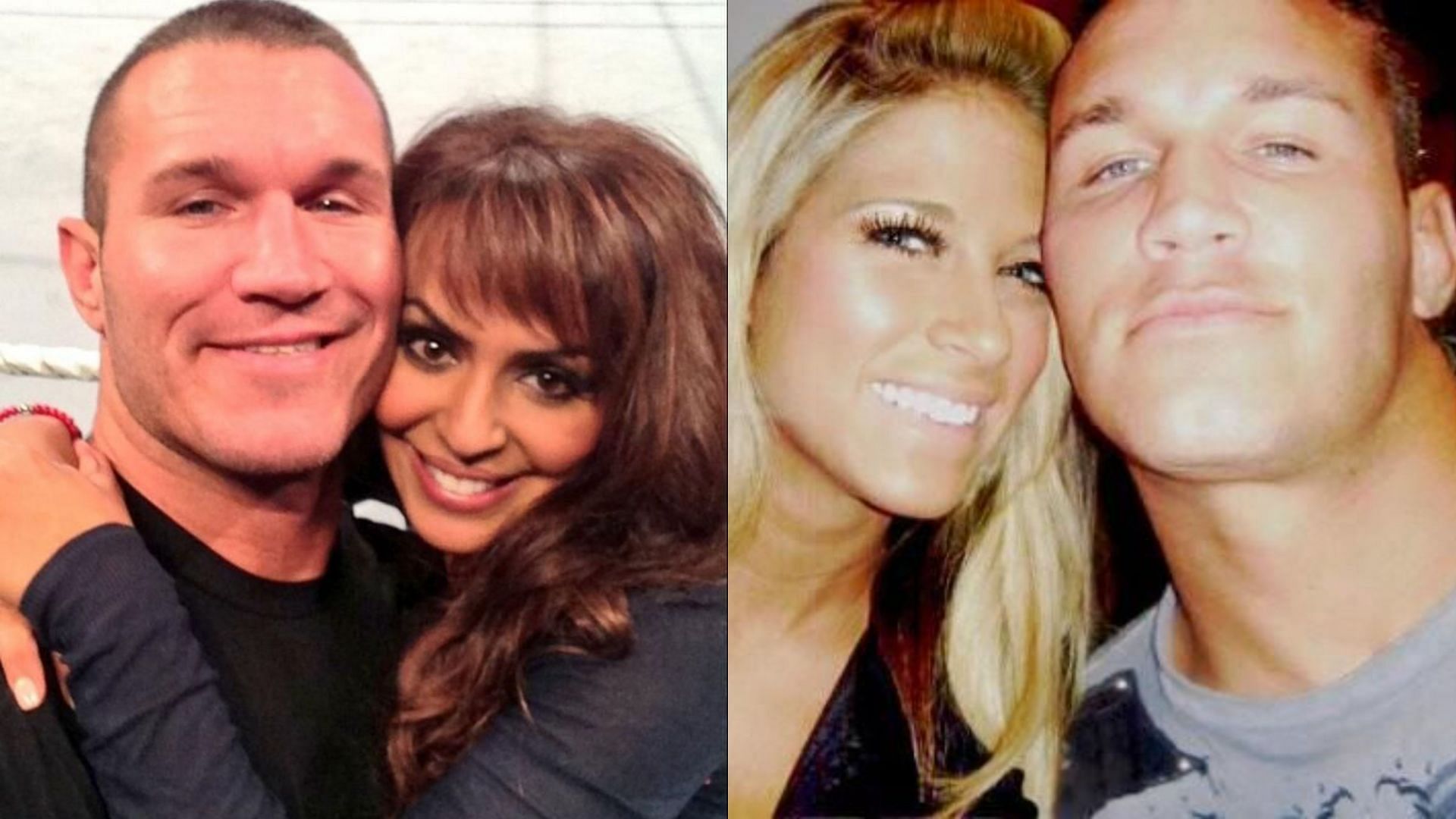 Randy Orton with Layla (left) and with Kelly Kelly (right)