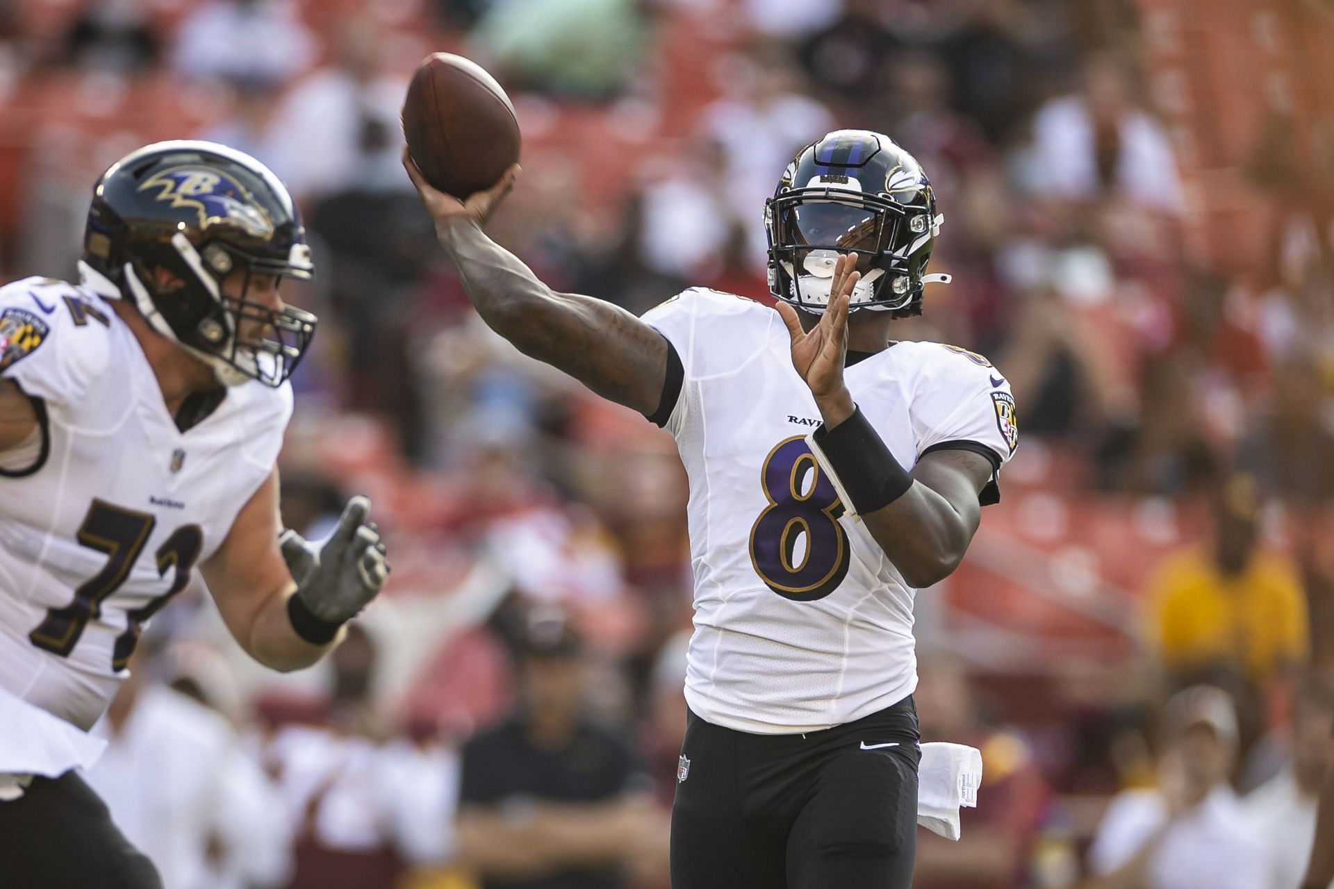 Lamar Jackson for the Baltimore Ravens v Washington Football Team