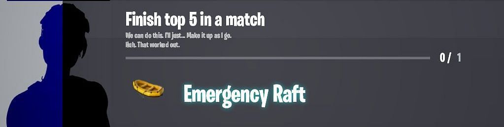 Place top-five in a match to unlock the Emergency Raft Glider (Image via Twitter/iFireMonkey)