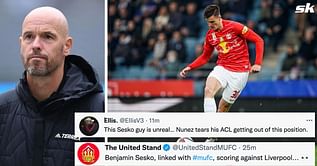 "Salzburg have unearthed another Haaland" - Manchester United fans urge club to sign Benjamin Sesko after brilliant goal against Liverpool