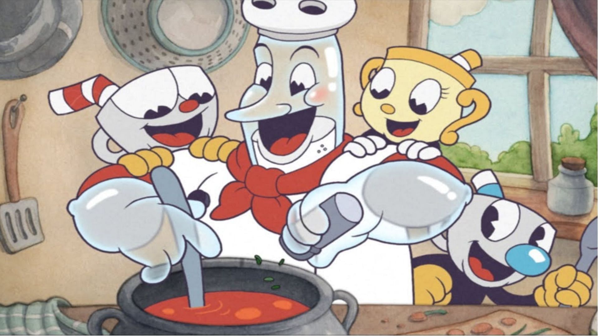 Official artwork for the Cuphead DLC (Image via Studio MDHR)