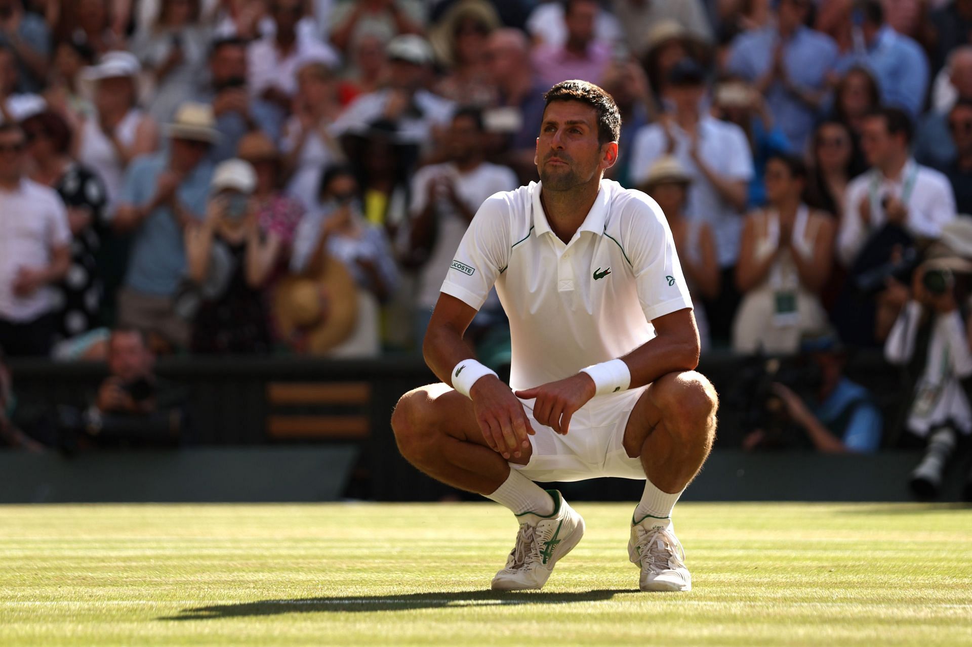 Novak Djokovic at the 2022 Wimbledon Championships.