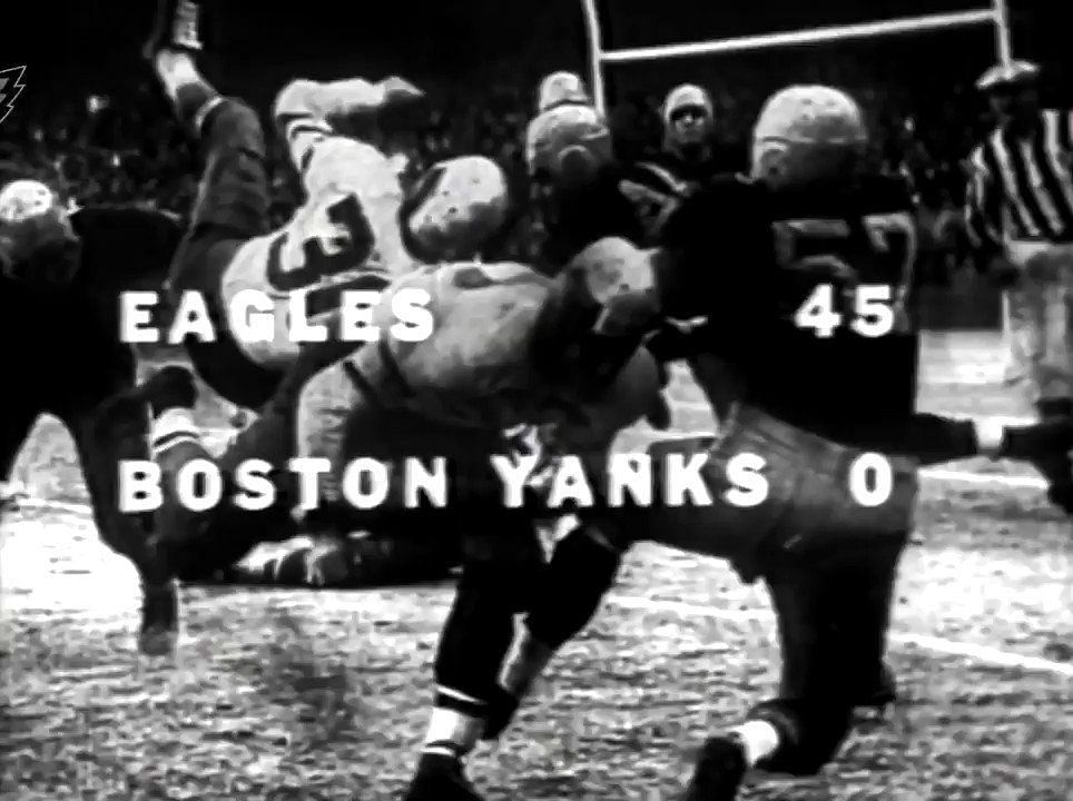 1947 Vintage Boston Yanks Philadelphia Eagles Football 