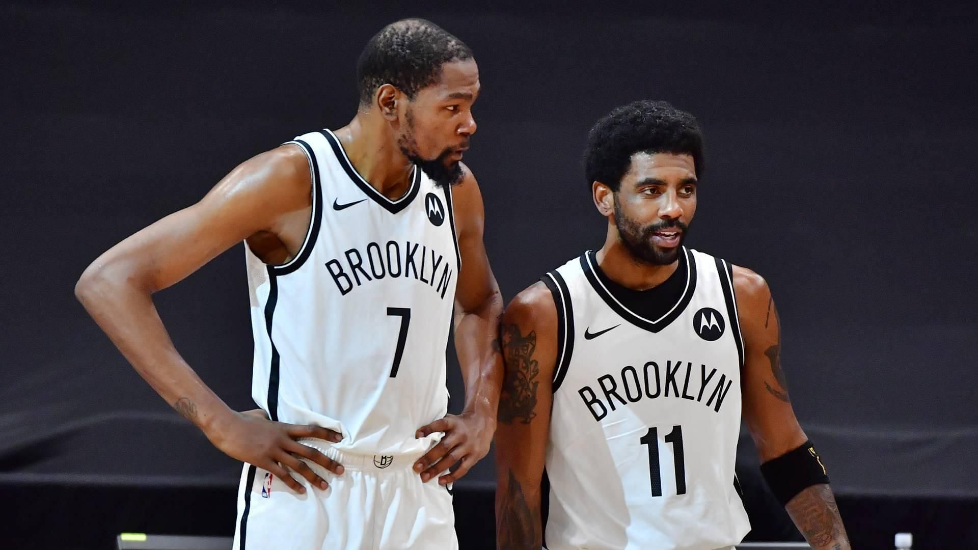 If the Brooklyn Nets could not trade Kevin Durant, Kyrie Irving may have to stay with his buddy for another season. [Photo: Sporting News