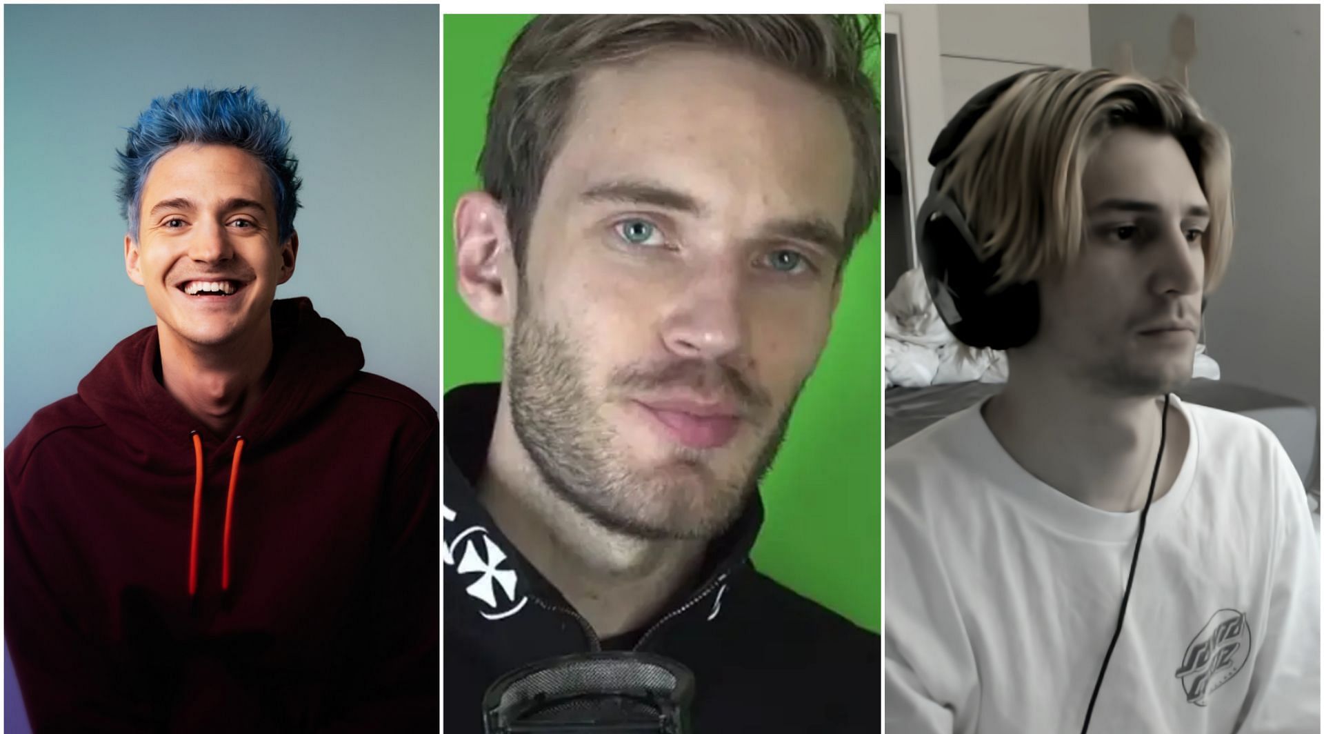 Most big Twitch stars have said at least one thing they wish they could take back while on stream (Images via Ninja, PewDiePie, and xQc/Twitter)