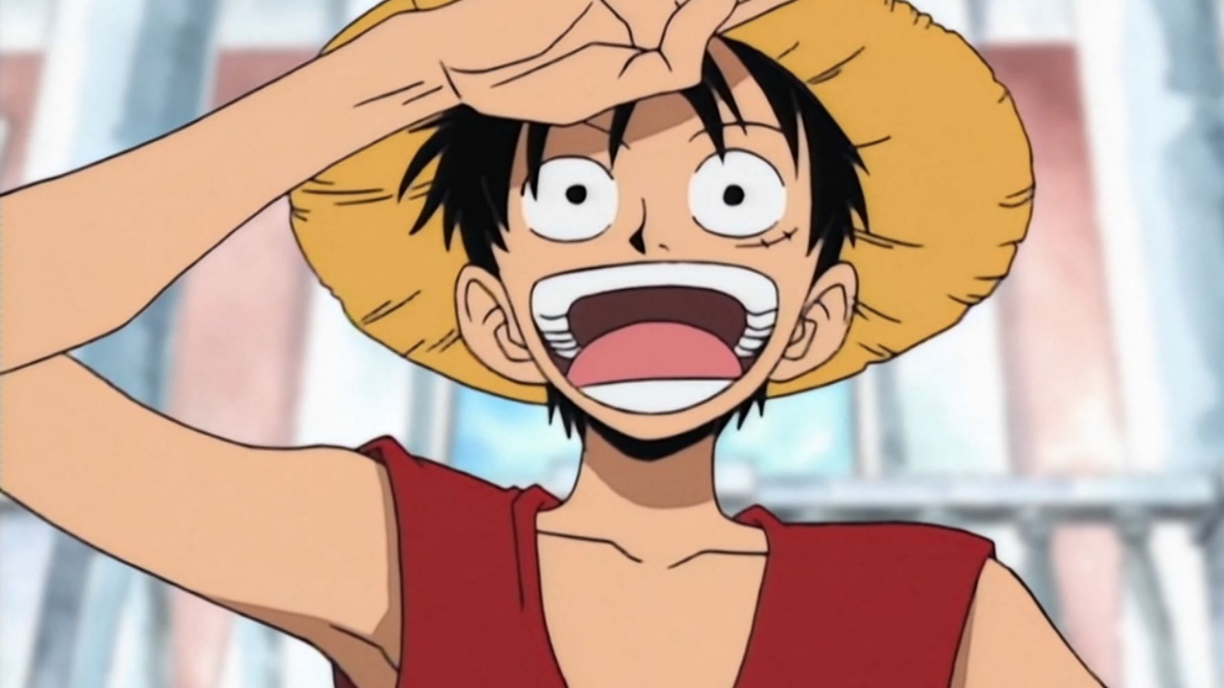 Luffy in the early part of the anime (Image via Toei Animation)