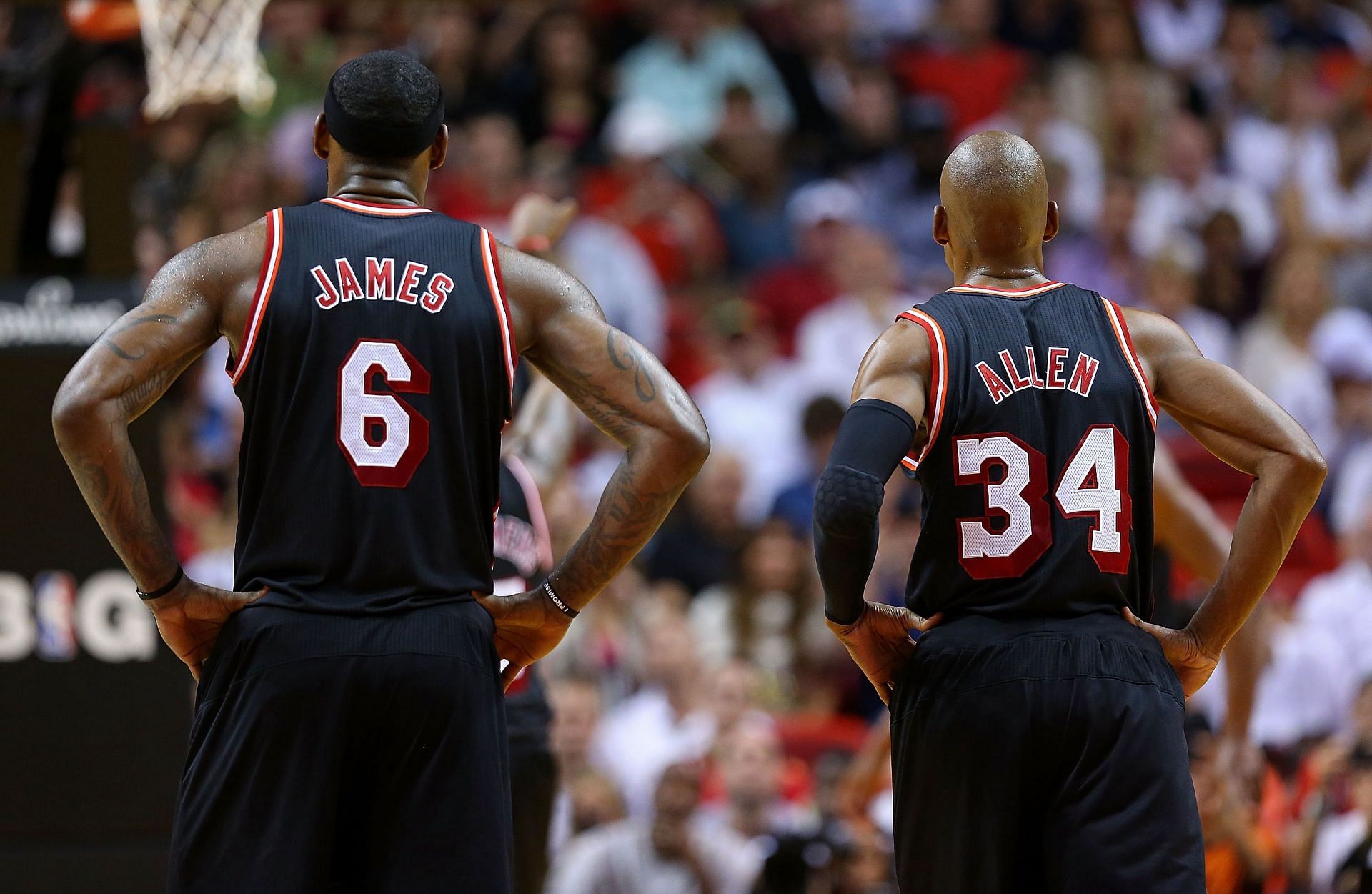 LeBron James and Ray Allen with the Miami Heat