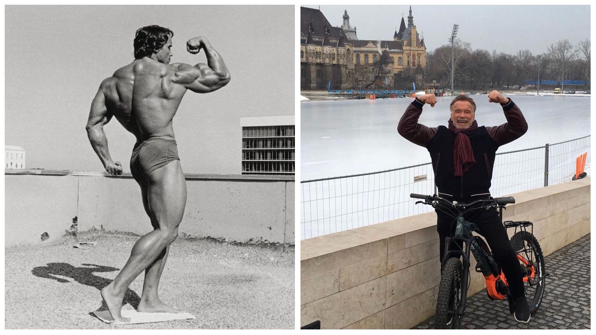 Arnold Schwarzenegger&#039;s back exercise routine. (Image by @tommytalksfitness and @schwarzenegger via Instagram)