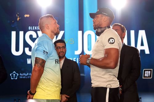 Oleksander Usyk (left) will face Anthony Joshua (right)