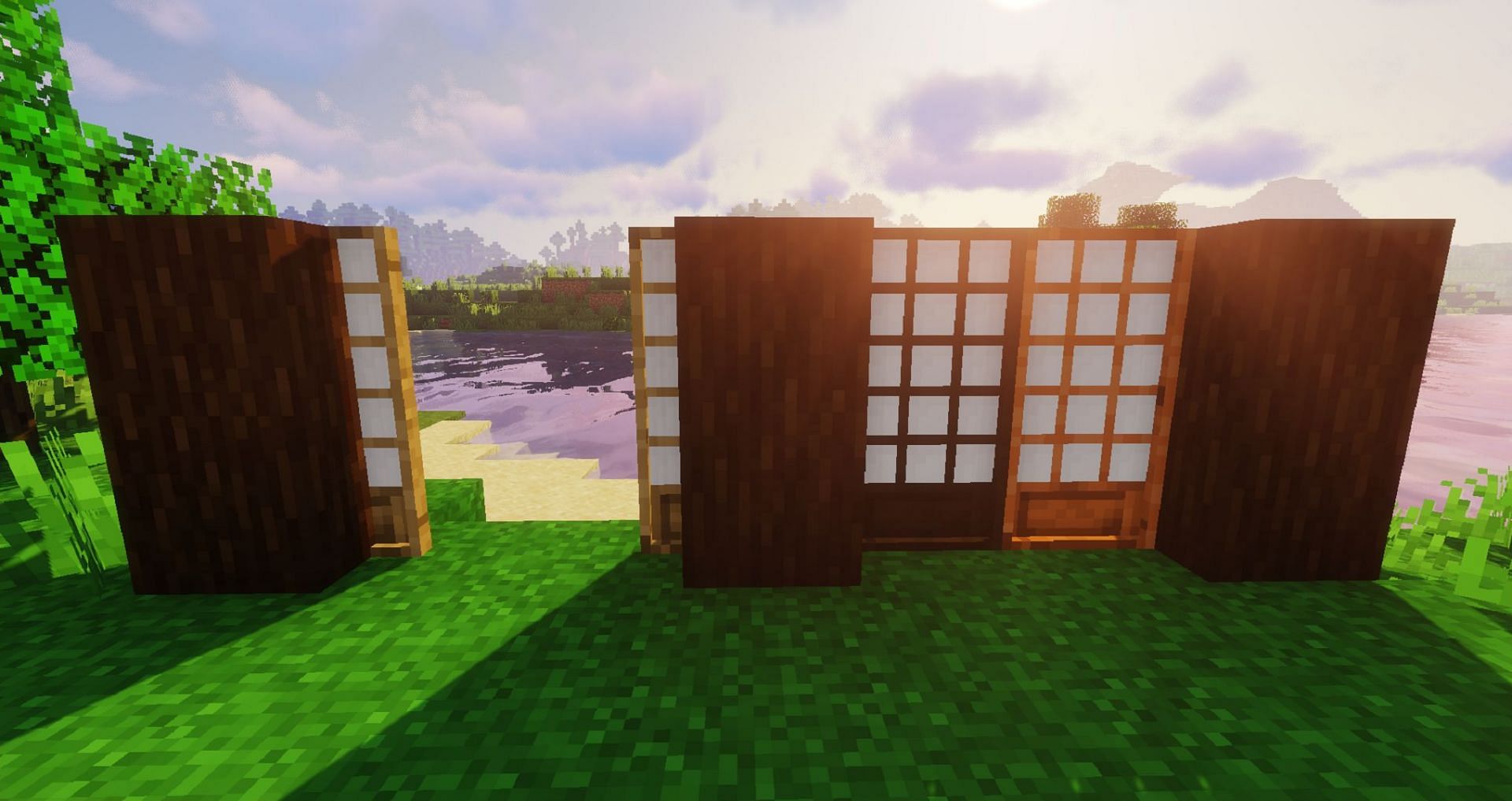 Sliding Shoji doors in Macaw&#039;s Doors (Image via Sketch_Macaw/CurseForge)