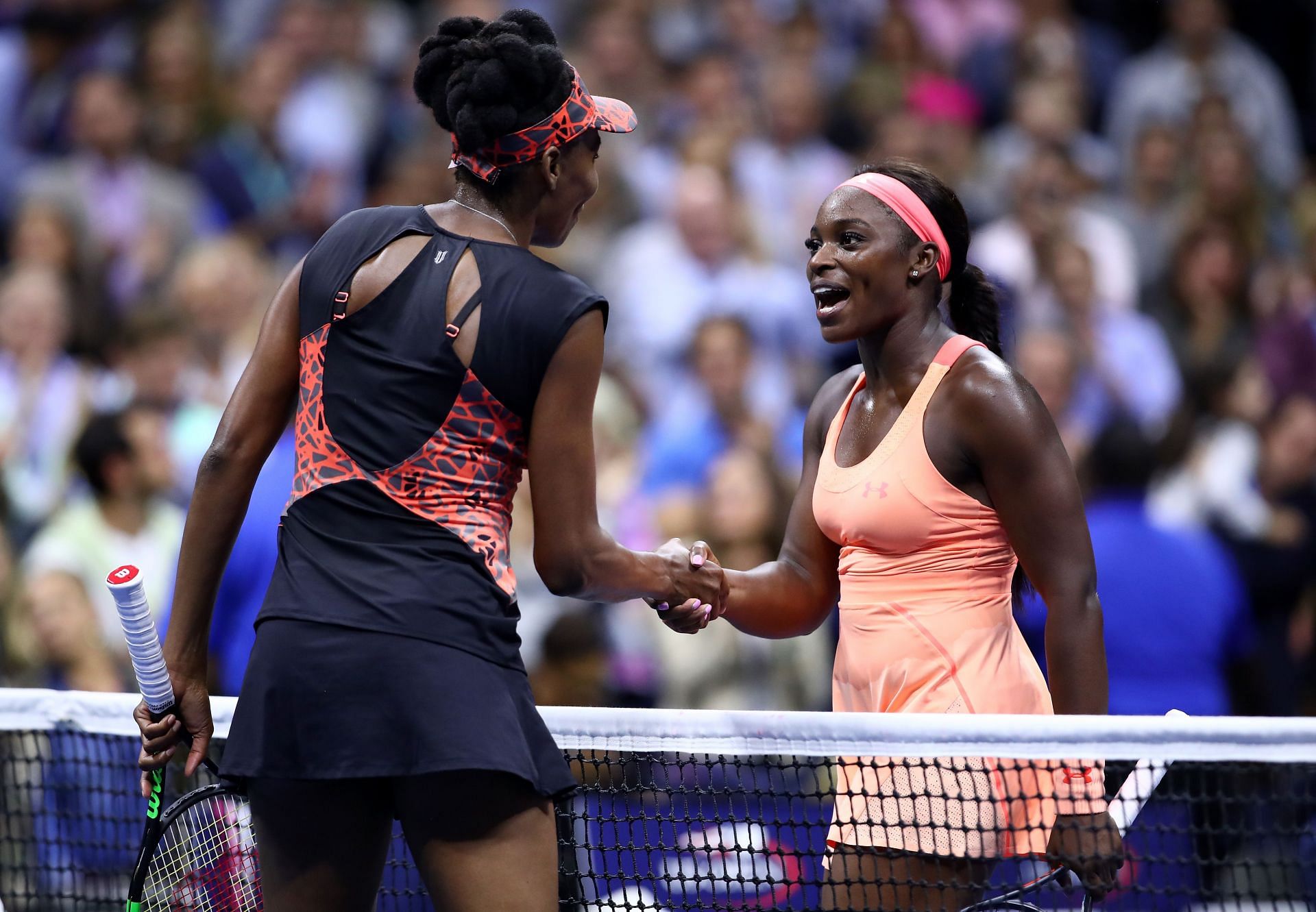 Sloane Stephens after beating Venus Williams at the 2017 US Open Tennis Championships