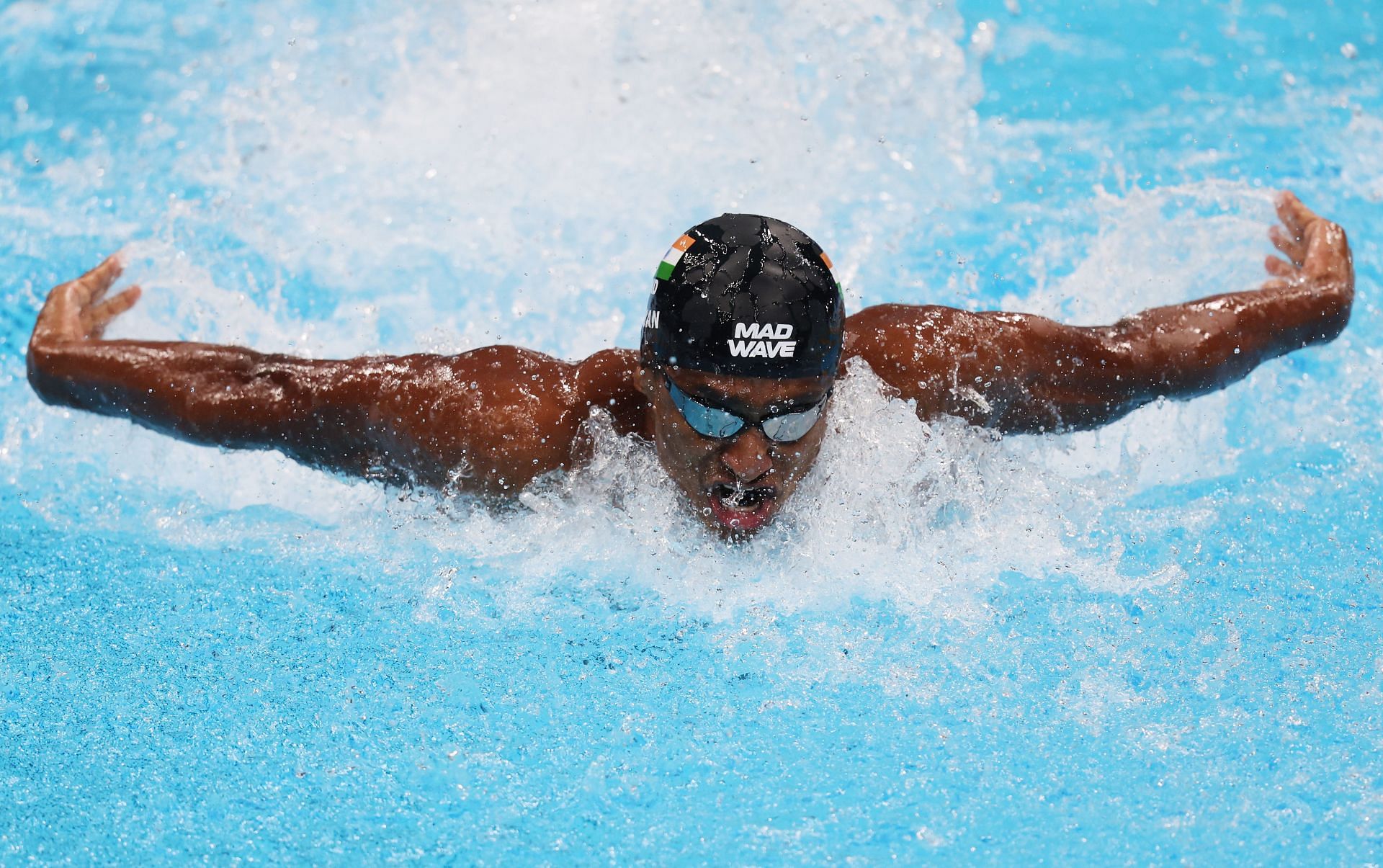 Swimming - Olympics: Indian Swimmer Sajan Prakash in action