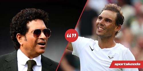 Sachin Tendulkar heaps praise on Rafael Nadal.