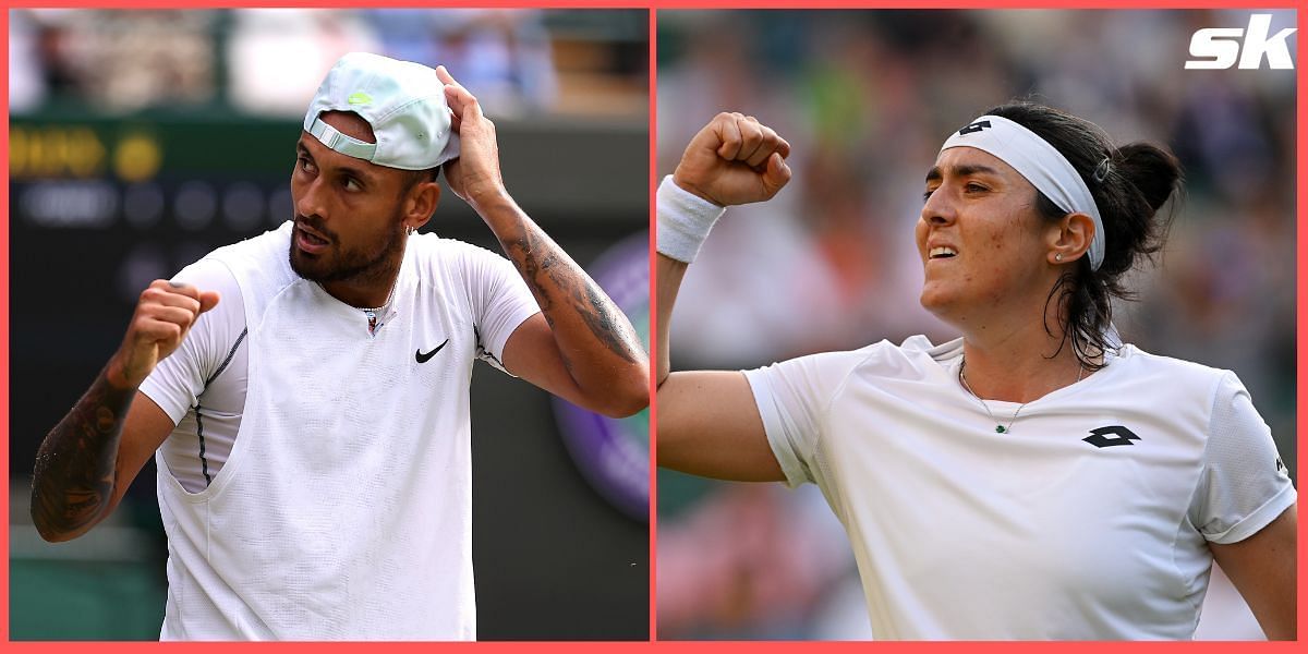 Nick Kyrgios (left) and Ons Jabeur are two of five first-time Major semifinalists at Wimbledon this year.