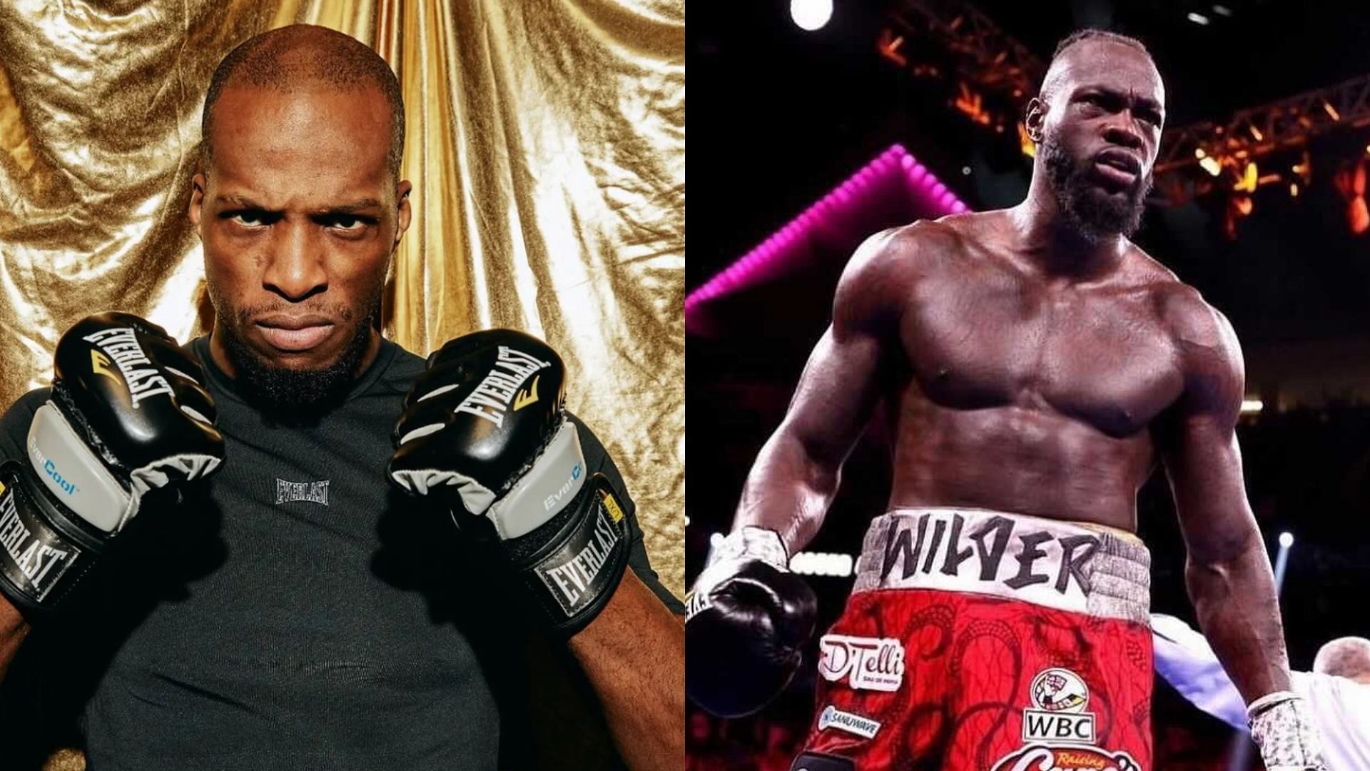 Michael Page (left, @michaelvenompage) and Deontay Wilder (right, @bronzebomber) Images via Instagram