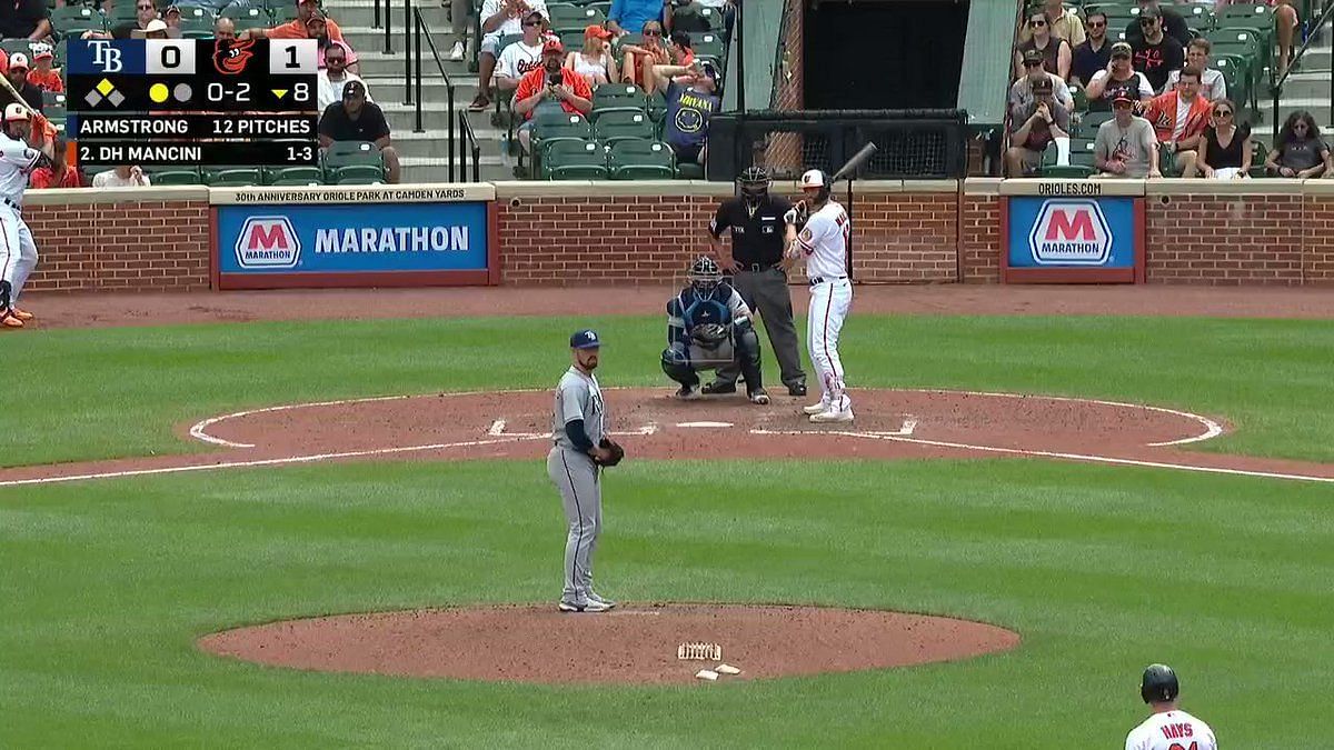 Baltimore, MD, USA. 29th May, 2017. Baltimore Orioles Left Fielder #16 Trey  Mancini makes a catch in the outfield after some confusion during a Major  League Baseball game between the Baltimore Orioles