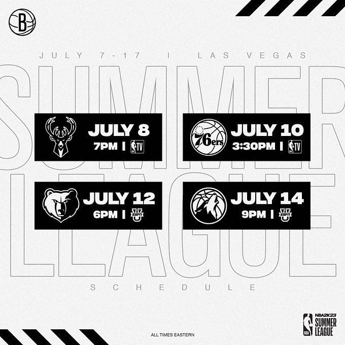 Brooklyn Nets Summer League 2023 Schedule, Roster, Results for Las
