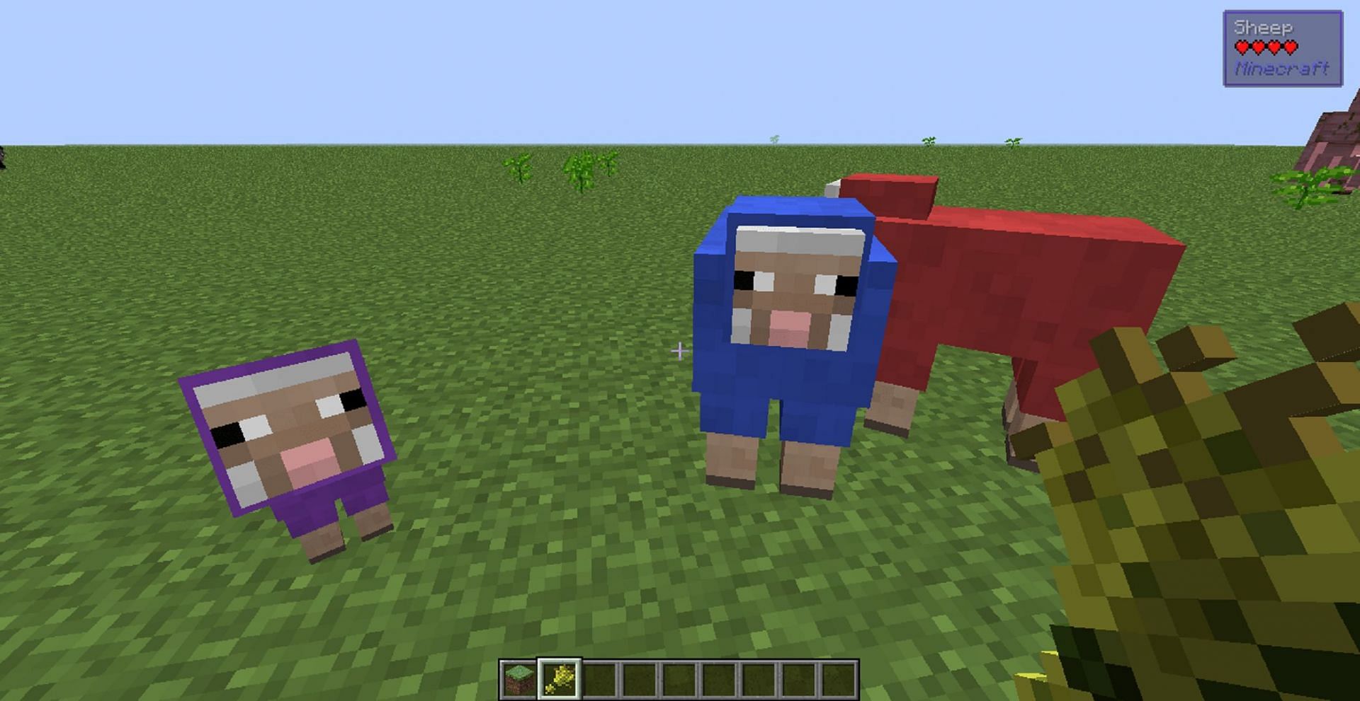 It&#039;s possible to dye sheep mobs and even combine their colors (Image via Mojang)