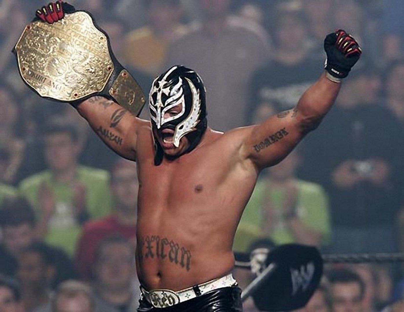 Rey Mysterio is a three-time world champion in WWE