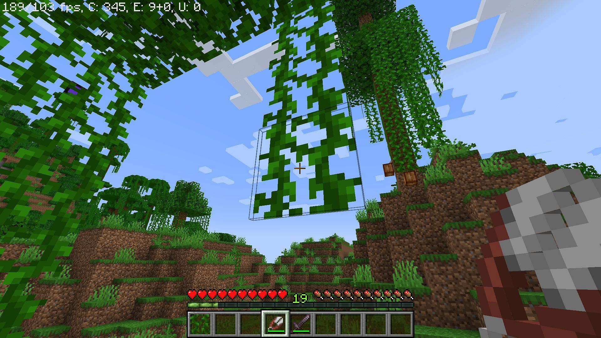 Shears can be used to obtain vines (Image via Minecraft 1.19 update)
