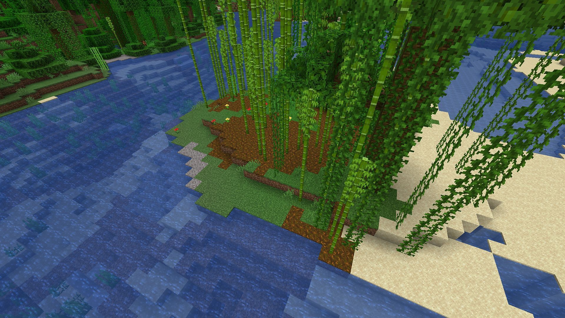A bamboo jungle, one of only two biomes in the game where Podzol spawns (Image via Minecraft)