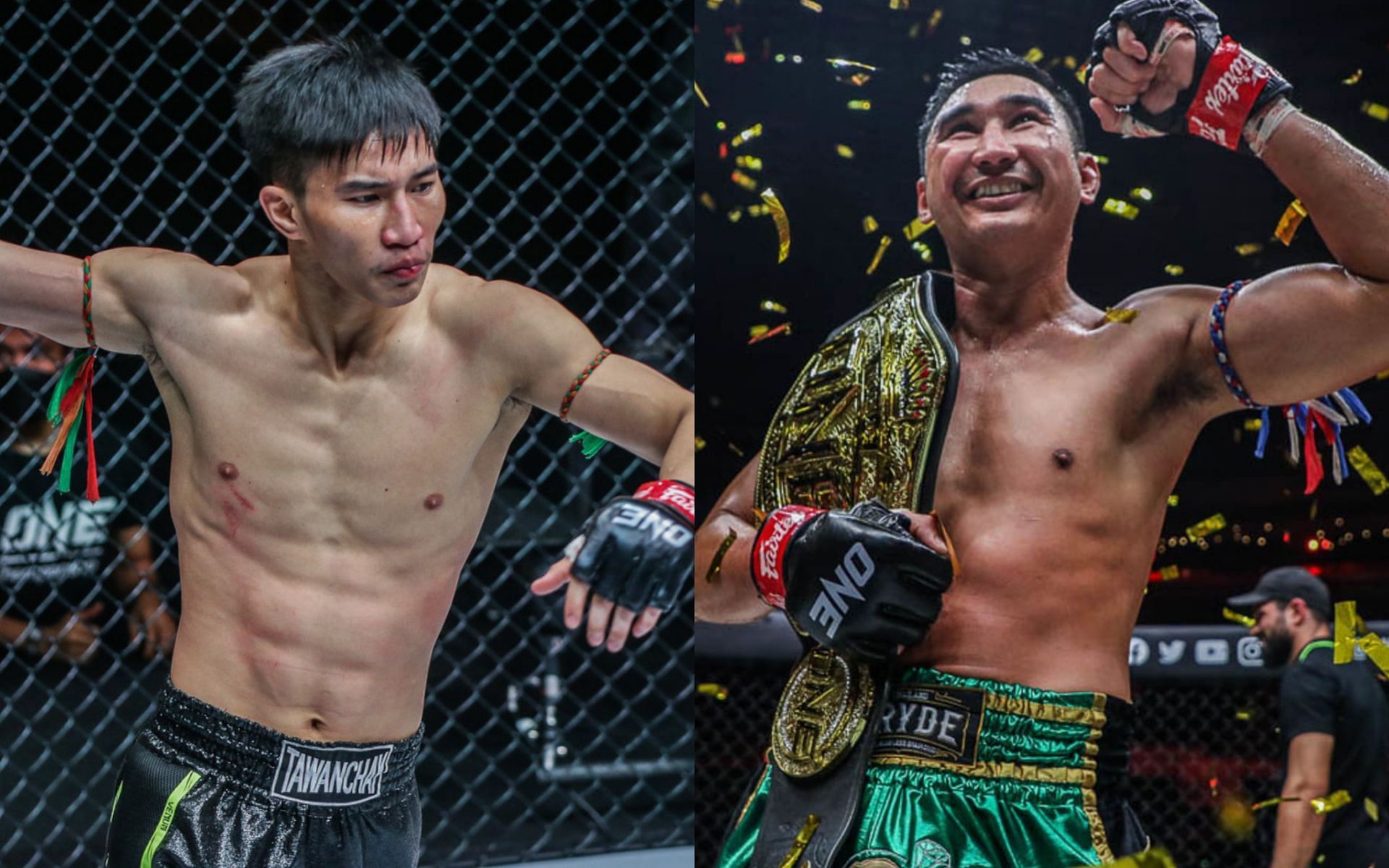  Tawanchai PK.Saenchai (L) and Petchmorakot Petchyindee (R) [Credit: ONE Championship]