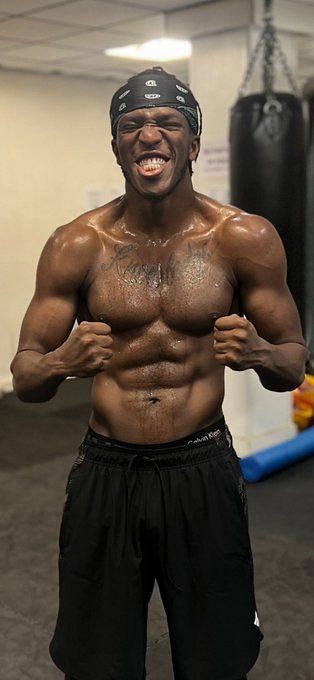 KSI shows off physique for ring return