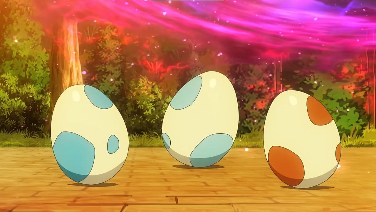Some eggs as seen in the anime (Image via The Pokemon Company)