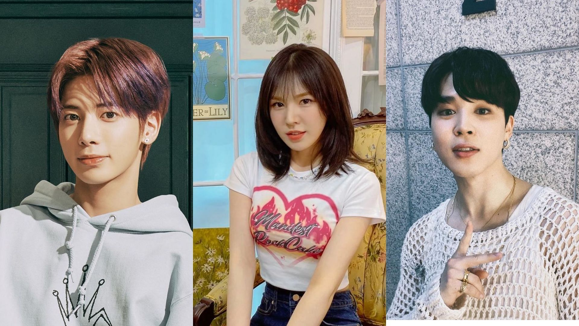 TXT&#039;s Taehyun, Red Velvet&#039;s Wendy, and BTS&#039; Jimin are some of the K-pop idols who landed in controversies. (Images via Instagram/ @txt_bighit @redvelvet.smtown @j.m)