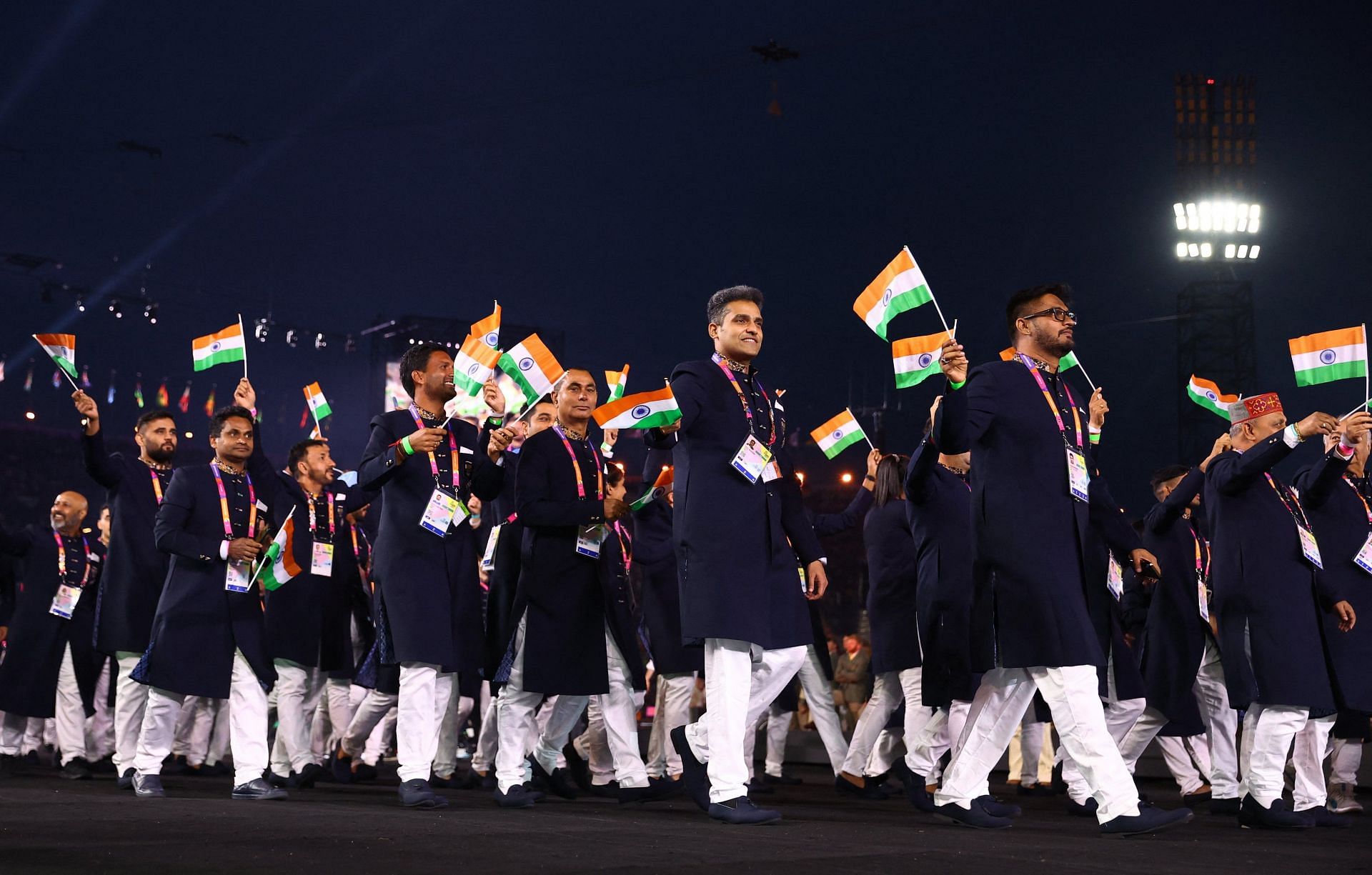 The Indian contingent at the Commonwealth Games 2022 opening ceremony.