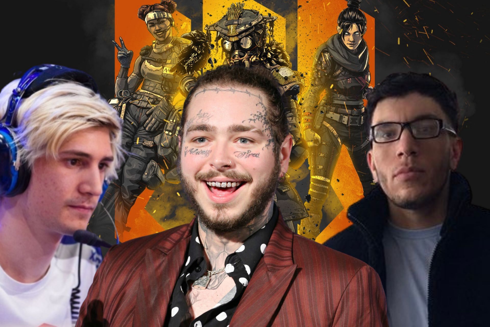 Post Malone discusses possiblity of future streams with xQc and TrainwrecksTV(Image via Sportskeeda)