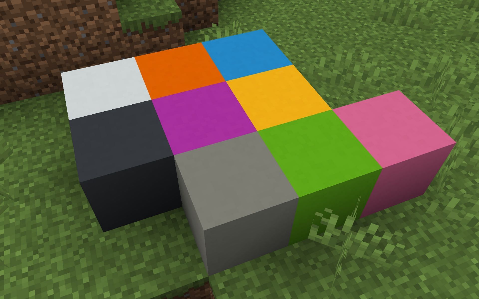 Different colored concrete blocks (Image via Minecraft 1.19)