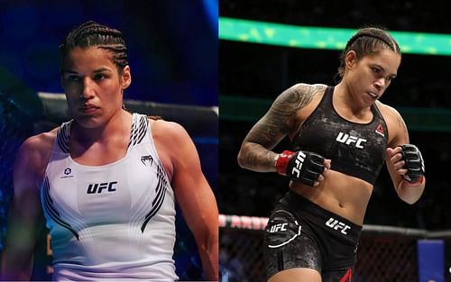 Julianna Pena (L) and Amanda Nunes (R)